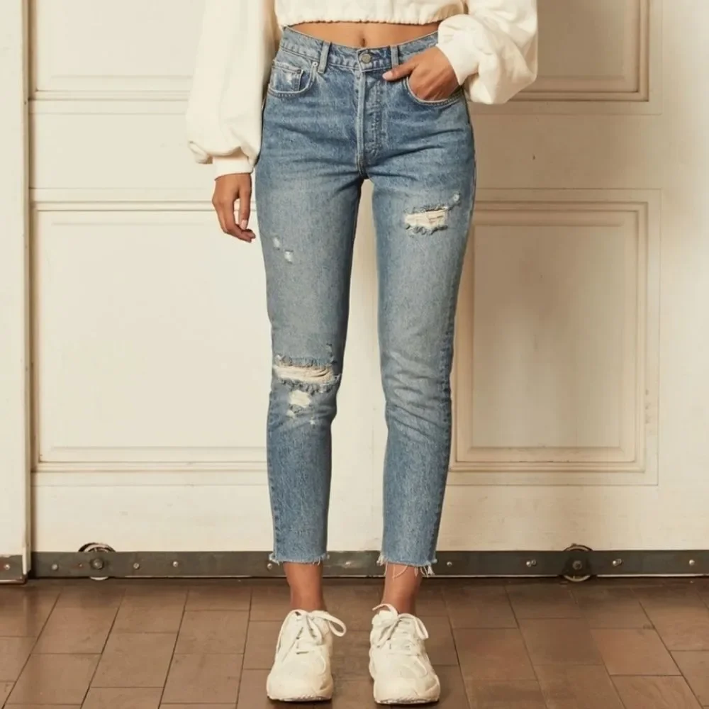 Boyish Revolve Womens 22 Billy Far Country Distressed Button Fly Jeans - Picture 1 of 16